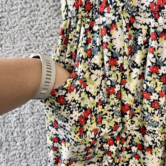 Free People S Ruffle Your Feathers Spring Floral Jumpsuit One Piece Boho Pockets - Picture 7 of 8